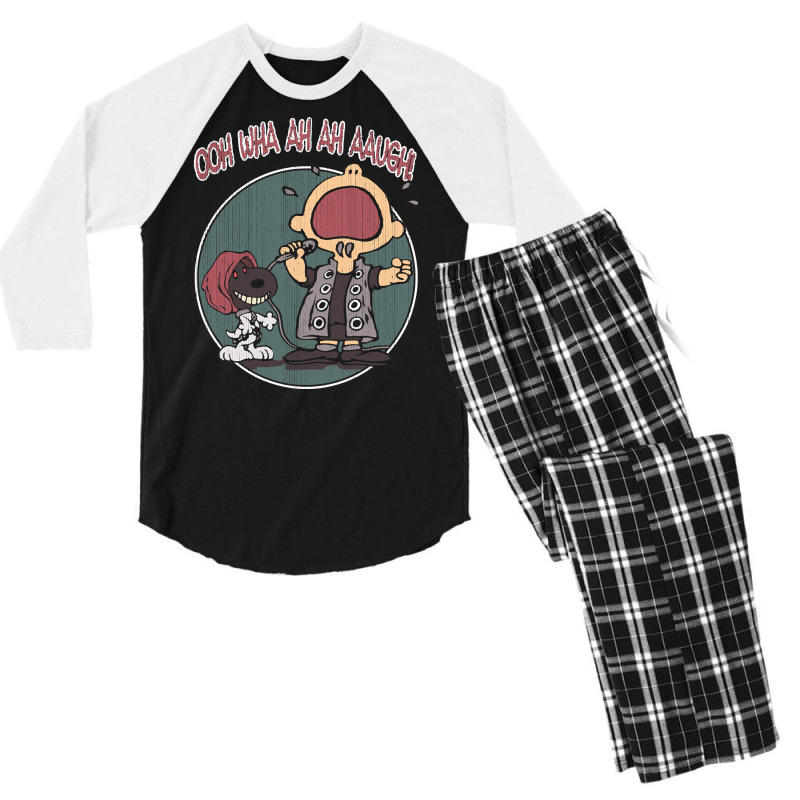 Down With Peanuts, Down With Peanuts Art, Down With Peanuts Vintage, D Men's 3/4 Sleeve Pajama Set | Artistshot