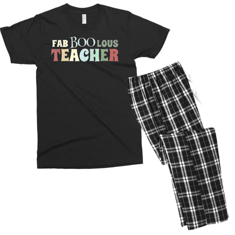 Faboolous Teacher Funny Teacher Halloween Men's T-shirt Pajama Set | Artistshot