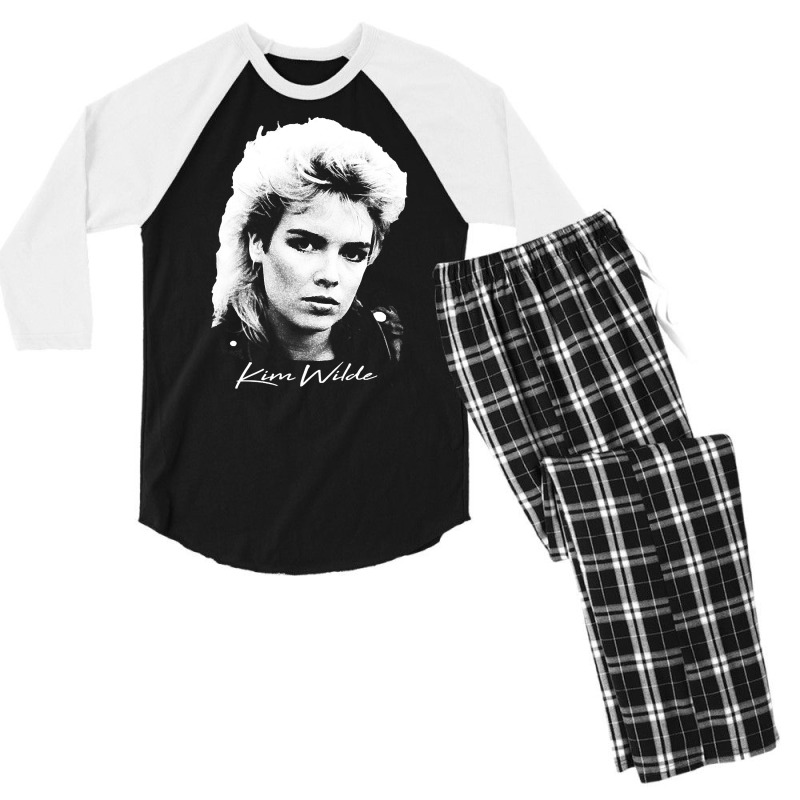 Kim Wilde, Kim Wilde Vintage, Kim Wilde Art, Kim Wilde Painting, The K Men's 3/4 Sleeve Pajama Set | Artistshot