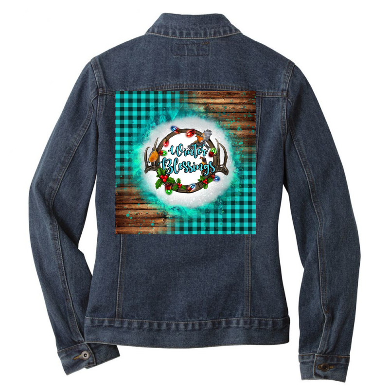 Winter Blessings Ladies Denim Jacket by LillyAllenDesigns | Artistshot