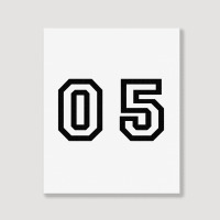 Number Zero Five   Number Five Portrait Canvas Print | Artistshot