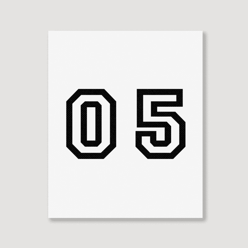 Number Zero Five   Number Five Portrait Canvas Print by pagersuek | Artistshot