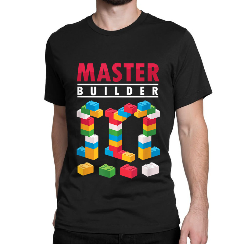 Cool Master Builder Building Blocks Bricks Toy Classic T-shirt | Artistshot