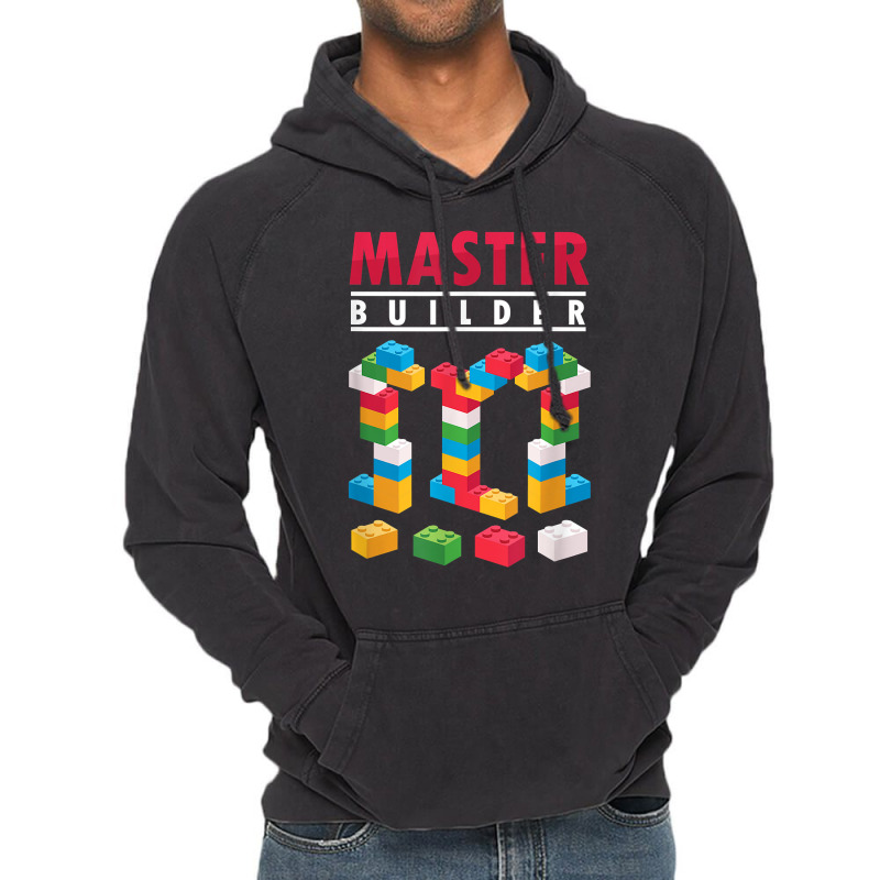 Cool Master Builder Building Blocks Bricks Toy Vintage Hoodie | Artistshot