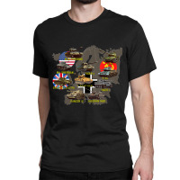 Top Ten Best Ww2 Tanks M4 Sherman Panzer Iv Tiger Ii T-34 Classic T-shirt | Artistshot