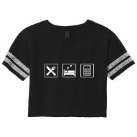 Eat Sleep Calculate - Funny Accountant Scorecard Crop Tee | Artistshot