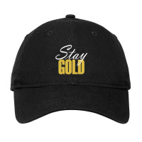 Stay Gold Ponyboy The Outsiders Inspired Design Robert Frost Adjustable Cap | Artistshot