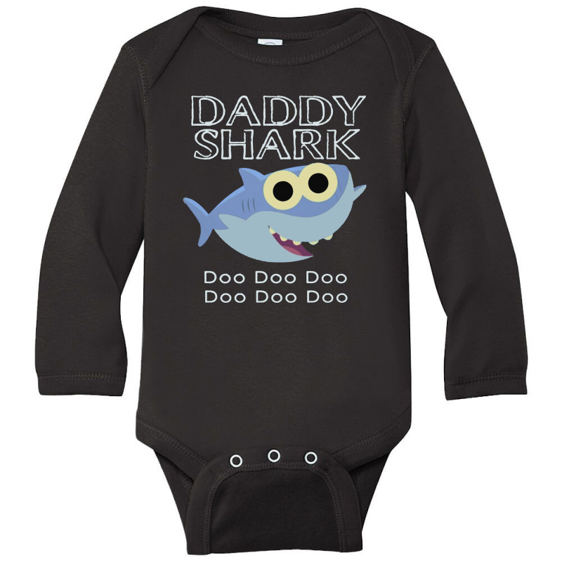 Daddy Shark Doo Doo Doo Long Sleeve Baby Bodysuit by scarlettzoe | Artistshot