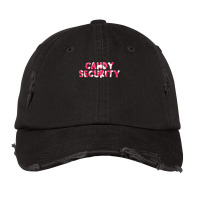 Funny Candy Security Easy Halloween Costume Tick Or Treat Vintage Cap | Artistshot