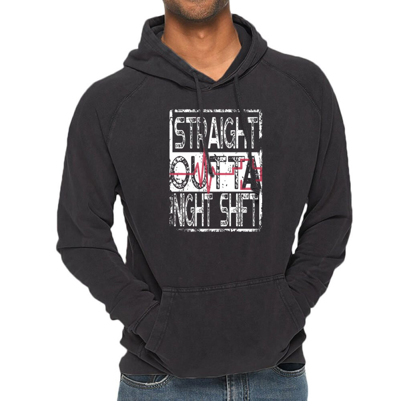 Nurses And Doctors Straight Outta Night Shift Vintage Hoodie | Artistshot