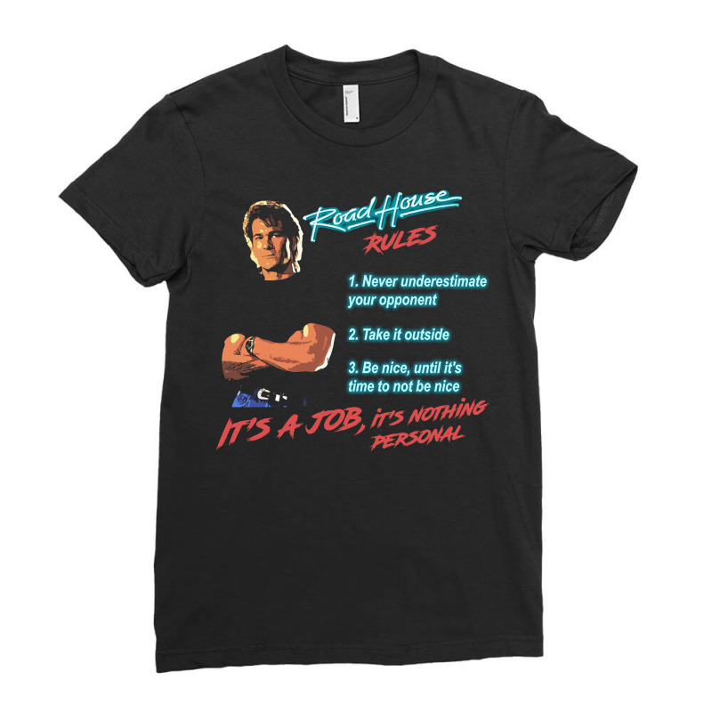 Roadhouse Rules, Roadhouse Rules Vintage, Roadhouse Rules Art, Roadhou Ladies Fitted T-Shirt by SHAOSPA13 | Artistshot