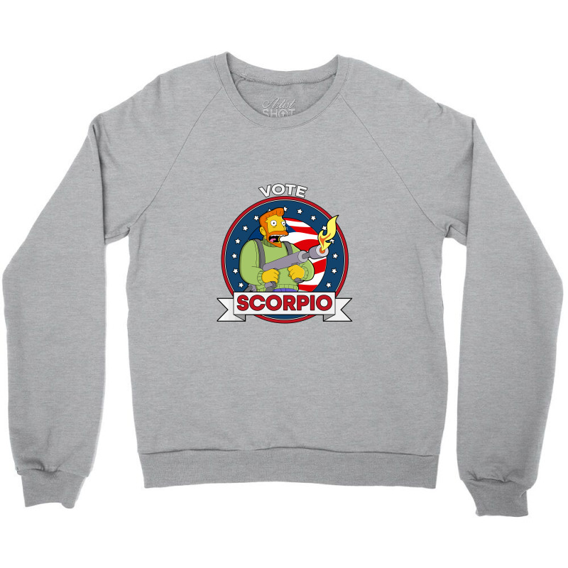 Vote Scorpio Simpsons Crewneck Sweatshirt | Artistshot