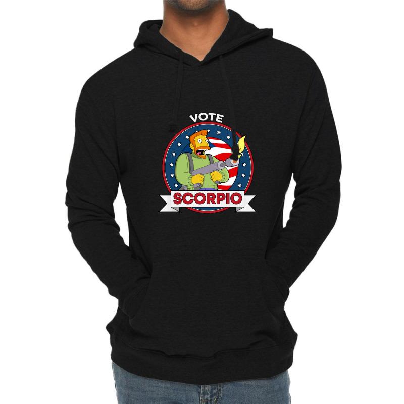 Vote Scorpio Simpsons Lightweight Hoodie | Artistshot