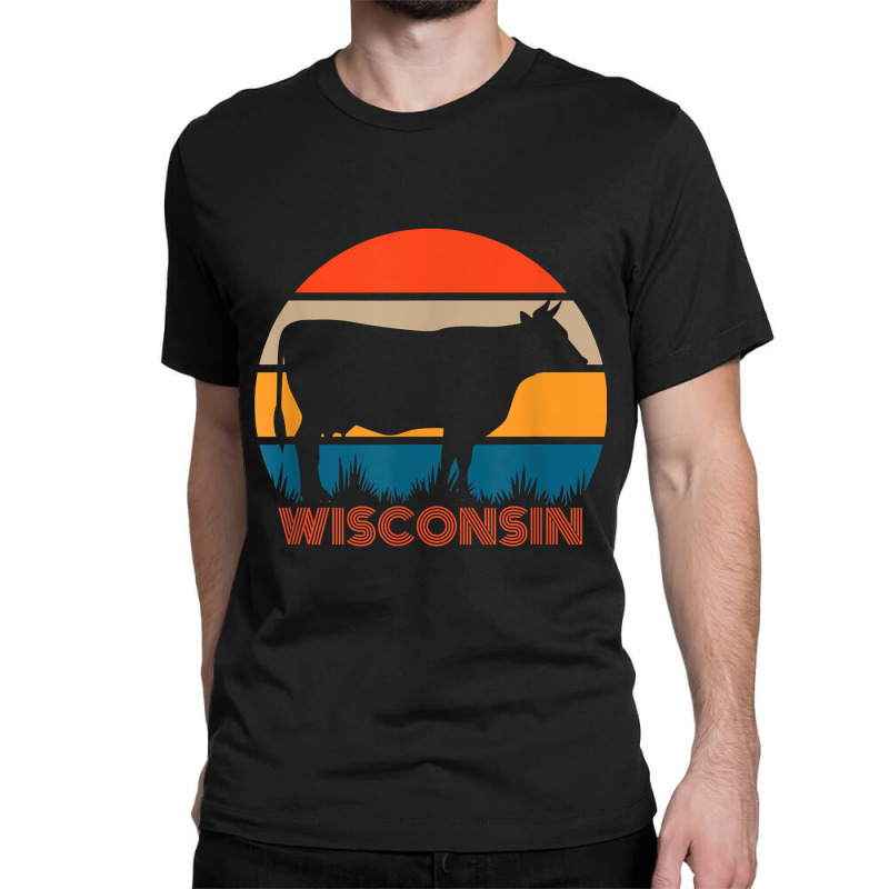 Cow Heifer Farm Owner State Of Wisconsin Dairy Farmer Retro Classic T-shirt by HarukaNarasaki | Artistshot