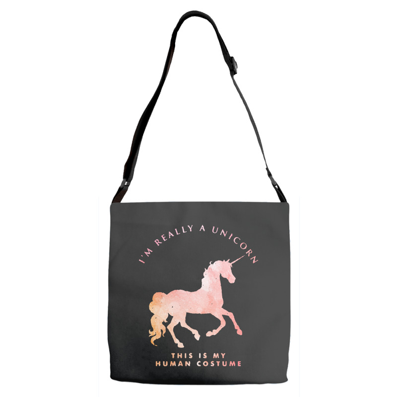 I'm Really A Unicorn This Is My Human Costume Adjustable Strap Totes | Artistshot