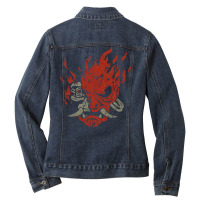 Cyberpunk Samurai, Cyberpunk Samurai Art, Cyberpunk Samurai Vintage, C Ladies Denim Jacket | Artistshot