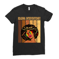 Reading Interventionisafro African Black History Month Painting Ladies Fitted T-shirt | Artistshot