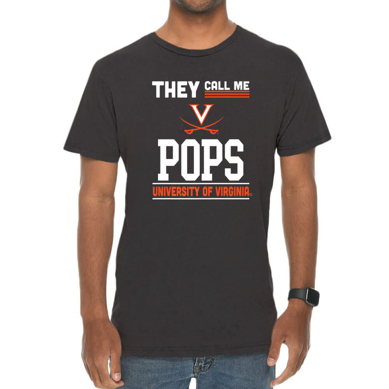 Virginia Cavaliers They Call Me Pops - Apparel Vintage T-shirt | Artistshot