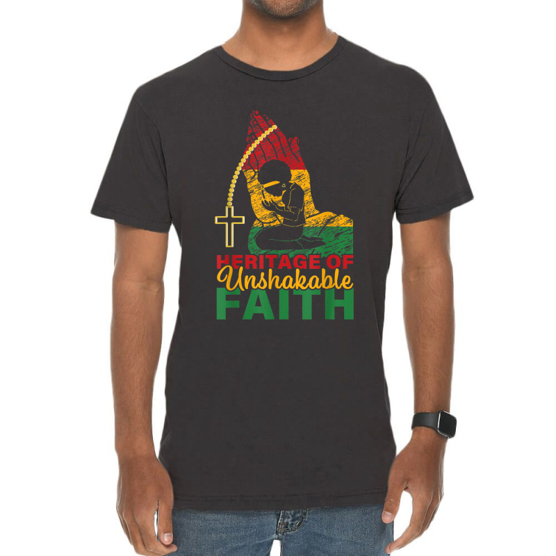 Heritage Of Unshakable Faith Women Black History Month Characters Vide Vintage T-Shirt by TyrellDesign | Artistshot