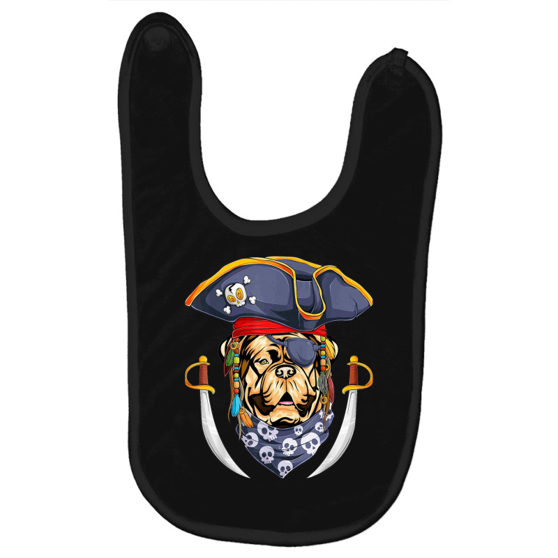 Dogue De Bordeaux Pirate Funny Halloween Bordeaux Mastiff Baby Bibs | Artistshot