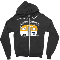 West Virginia Mountaineers Camping - Vintage Camping Zipper Hoodie | Artistshot