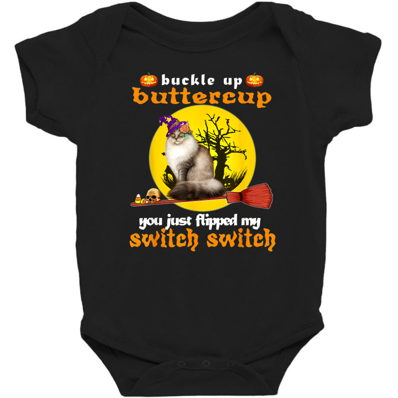 Buckle Up Buttercup Siberian Cat Halloween Baby Bodysuit by TopShirts | Artistshot