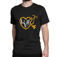 West Virginia Mountaineers Nurse - Heart Stethoscope Classic T-shirt | Artistshot