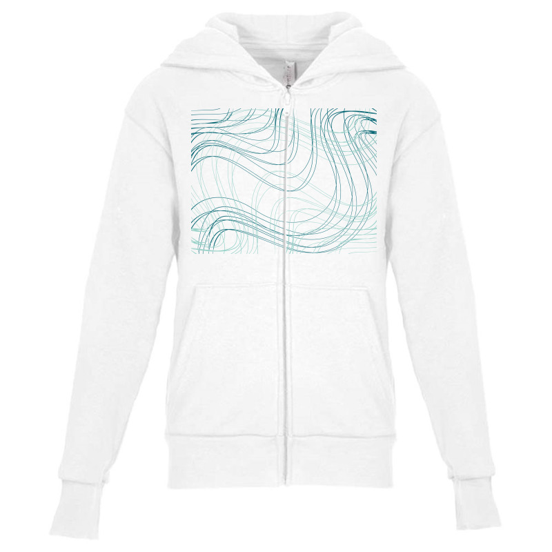 Beautiful Green Line Youth Zipper Hoodie by Distrowlinc | Artistshot