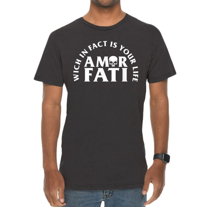 Amor Fati No Mercy Wich Is In Fact Your Life Repeat Grace Vintage T-Shirt by MomoeNakatsuji | Artistshot