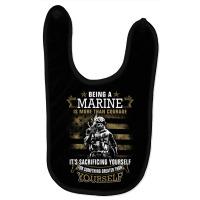 Being A Marine Sportswear Baby Bibs | Artistshot