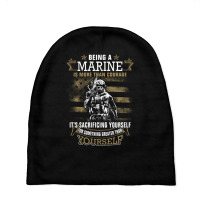 Being A Marine Sportswear Baby Beanies | Artistshot