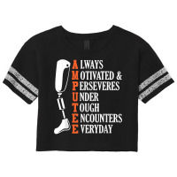 Amputee Quote Funny Leg Prosthetic Legged Surgery Graphic Scorecard Crop Tee | Artistshot