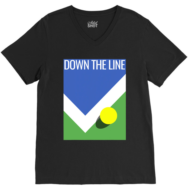 Tennis Player Open Fans  Down The Line  New York  Us V-neck Tee | Artistshot