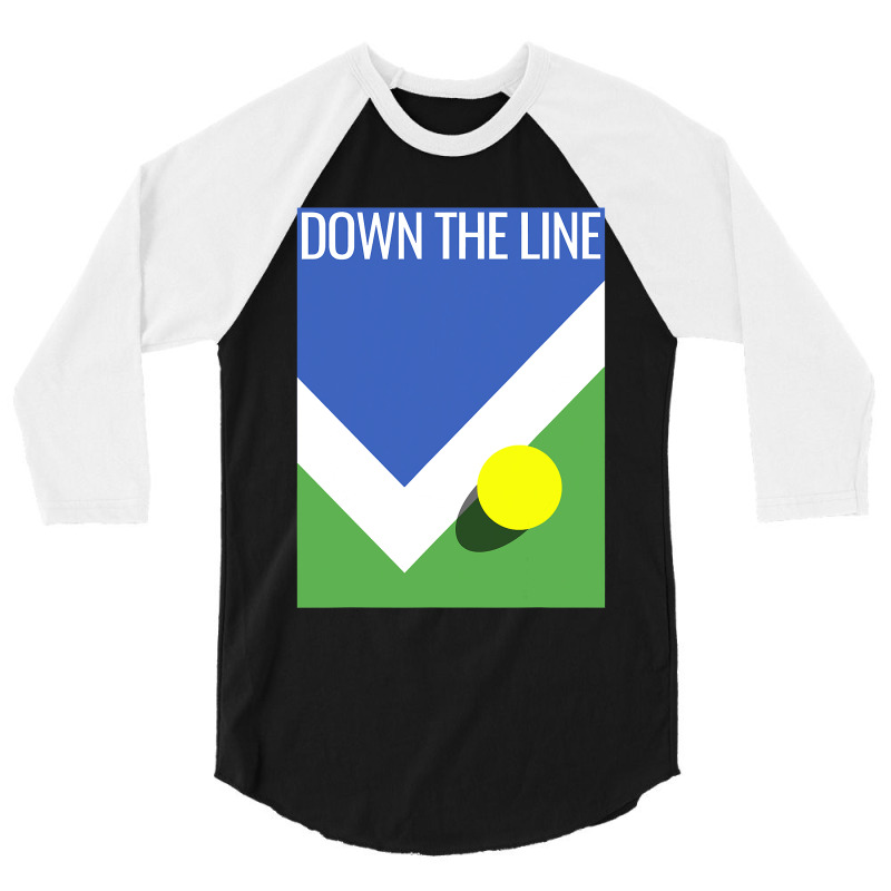 Tennis Player Open Fans  Down The Line  New York  Us 3/4 Sleeve Shirt | Artistshot