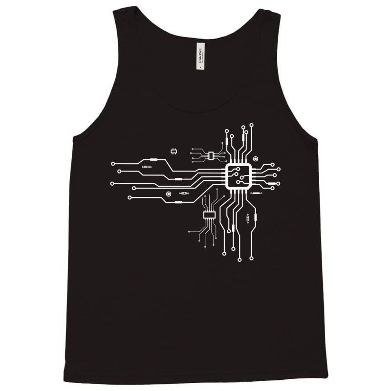 Cpu Heart Chipset Board Electrical Electronic Engineer Tank Top by HarukaNarasaki | Artistshot