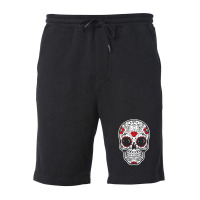 Sugar Skull Day Of The Dead Calavera Fleece Short | Artistshot