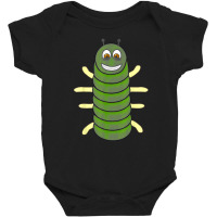 Green Caterpillar Character Cute Animal Halloween Costume Baby Bodysuit | Artistshot