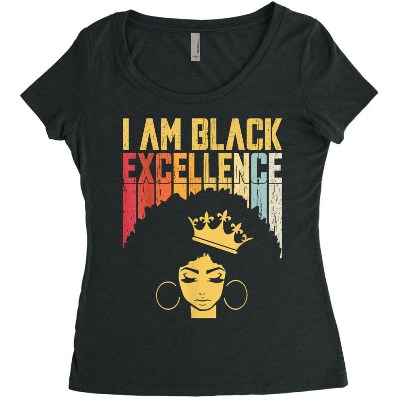 Retro Vintage Black Excellence African Pride History Month Music Retro Women's Triblend Scoop T-shirt by KhalilDesign | Artistshot