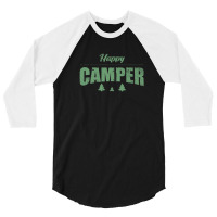 Woods Campfire Camping Camper 3/4 Sleeve Shirt | Artistshot