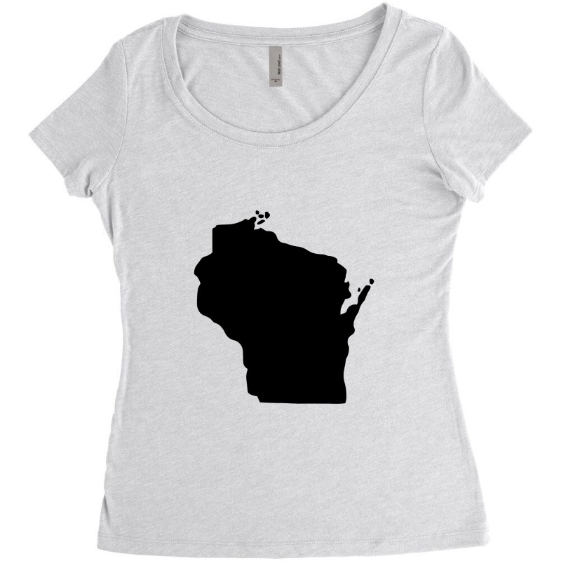 State Of Wisconsin   Wisconsin Women's Triblend Scoop T-shirt by pagersuek | Artistshot