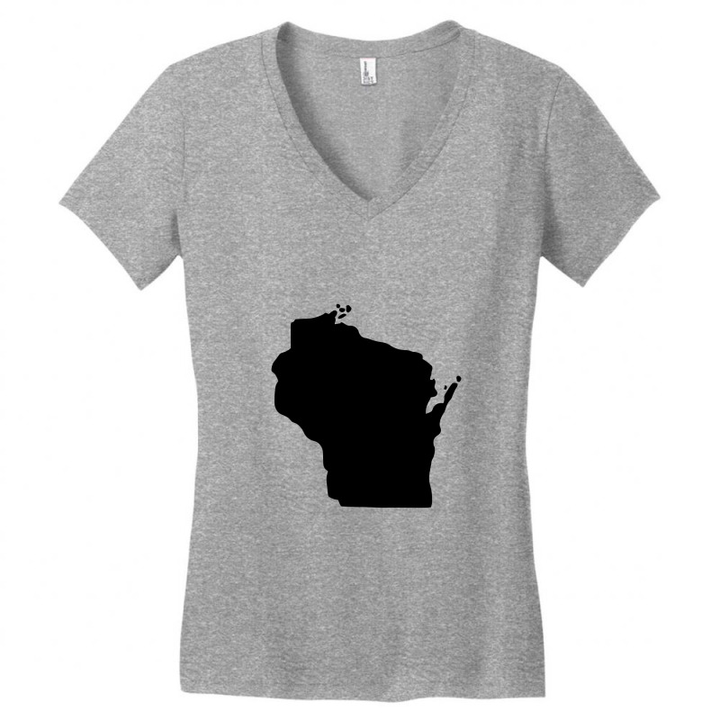 State Of Wisconsin   Wisconsin Women's V-Neck T-Shirt by pagersuek | Artistshot