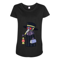 Music Vintage Retro Plague Doctor Black For Mens Womens Maternity Scoop Neck T-shirt | Artistshot