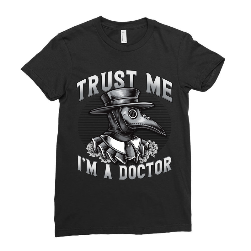 Music Vintage Retro Plague Doctor Black Men Women Ladies Fitted T-shirt | Artistshot