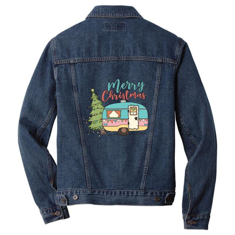 Camping Merry Christmas, Funny Camping Men Denim Jacket | Artistshot