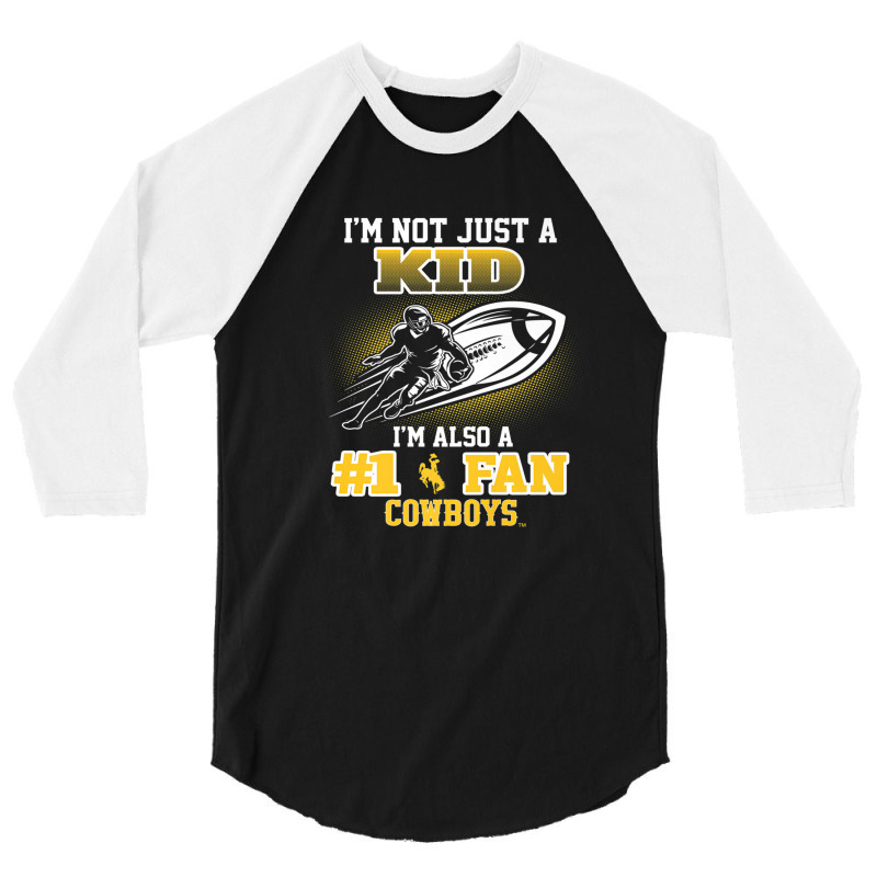 Wyoming Cowboys 097 Not Just Kid Graphic Gameday Alumni 3/4 Sleeve Shirt | Artistshot