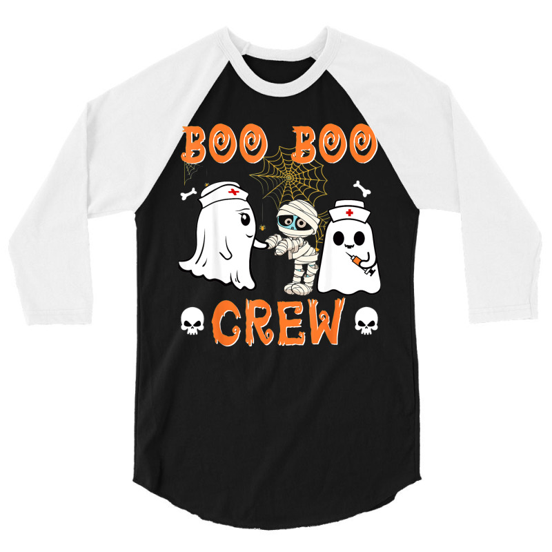 Halloween Boo Boo Crew Nurse Ghost 3/4 Sleeve Shirt | Artistshot