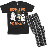 Halloween Boo Boo Crew Nurse Ghost Men's T-shirt Pajama Set | Artistshot