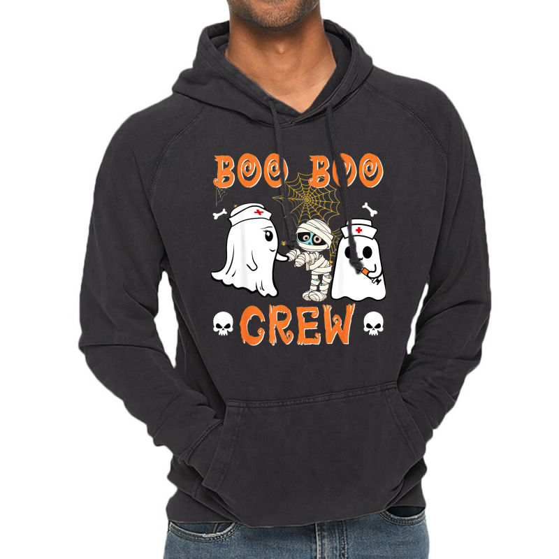 Halloween Boo Boo Crew Nurse Ghost Vintage Hoodie | Artistshot