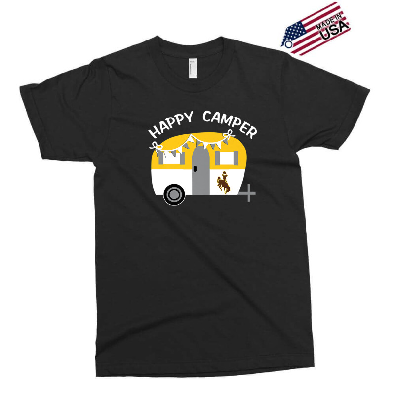 Wyoming Cowboys Camping - Vintage Camping Car Student Exclusive T-shirt | Artistshot