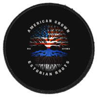 American Grown Estonian Roots Estonia Flag Round Patch | Artistshot